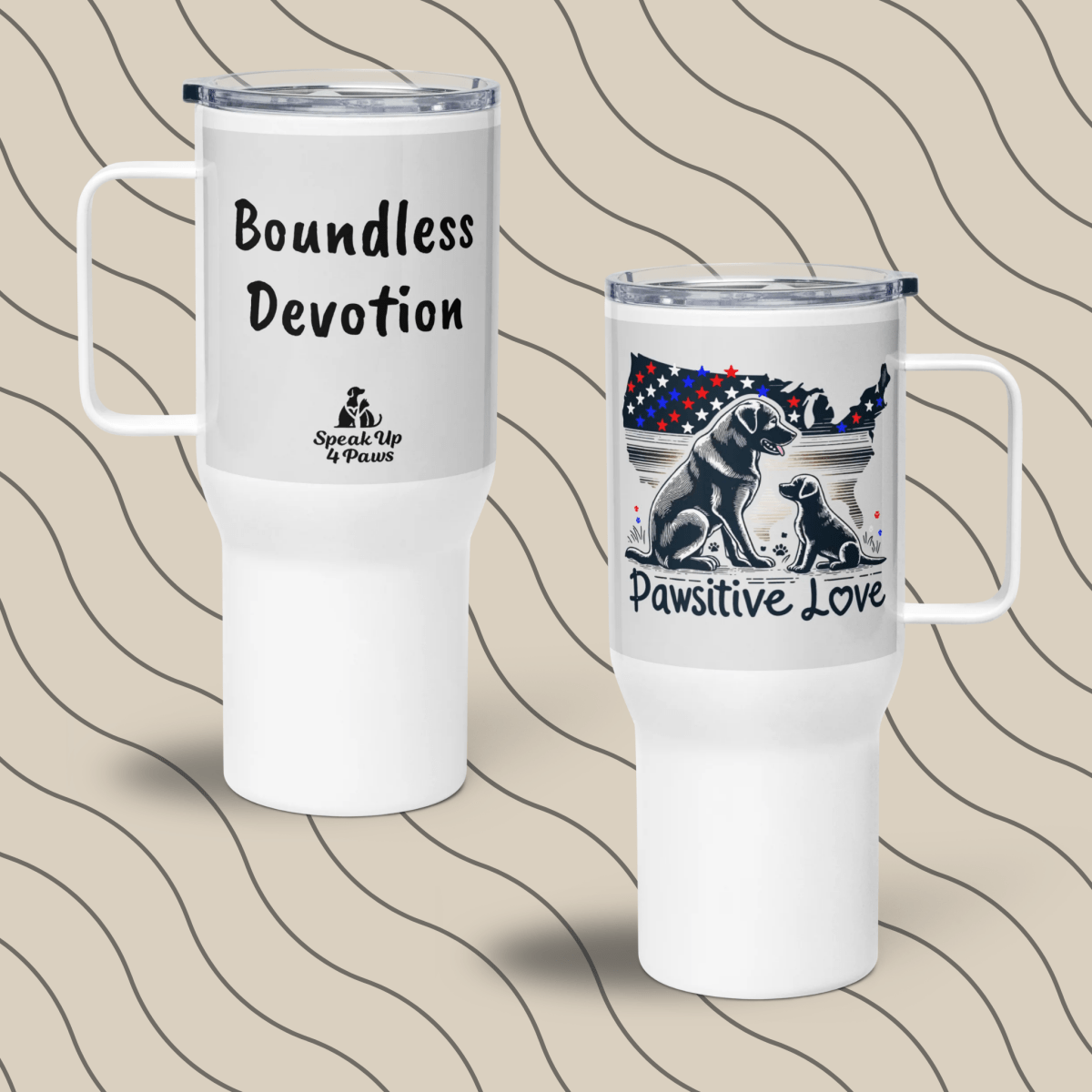 Boundless Devotion - "Boundless Devotion" - TrailMate Tumbler (Color: Whisper) - Travel Mug - Speak Up 4 Paws