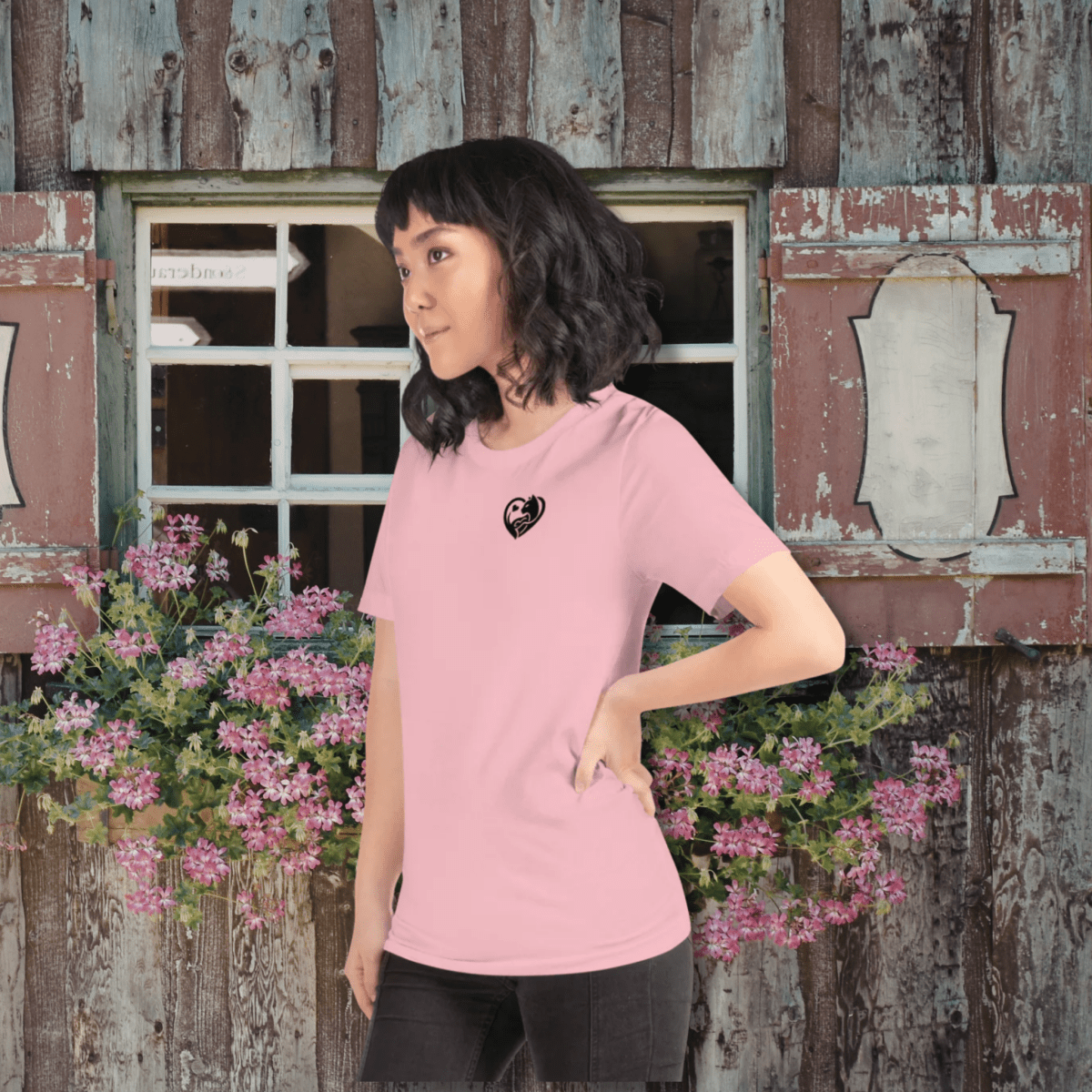 Feline Companion - Everyday Tee | COLORS: Heather Deep Teal, Heather Slate, Mauve, Pink - Unisex Staple Tee - Speak Up 4 Paws