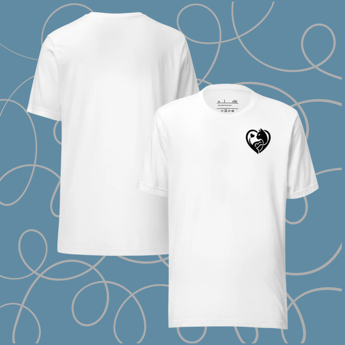 Feline Companion - Everyday Plus Tee | COLORS: Athletic Heather, Red, White - Unisex Staple Tee - Speak Up 4 Paws