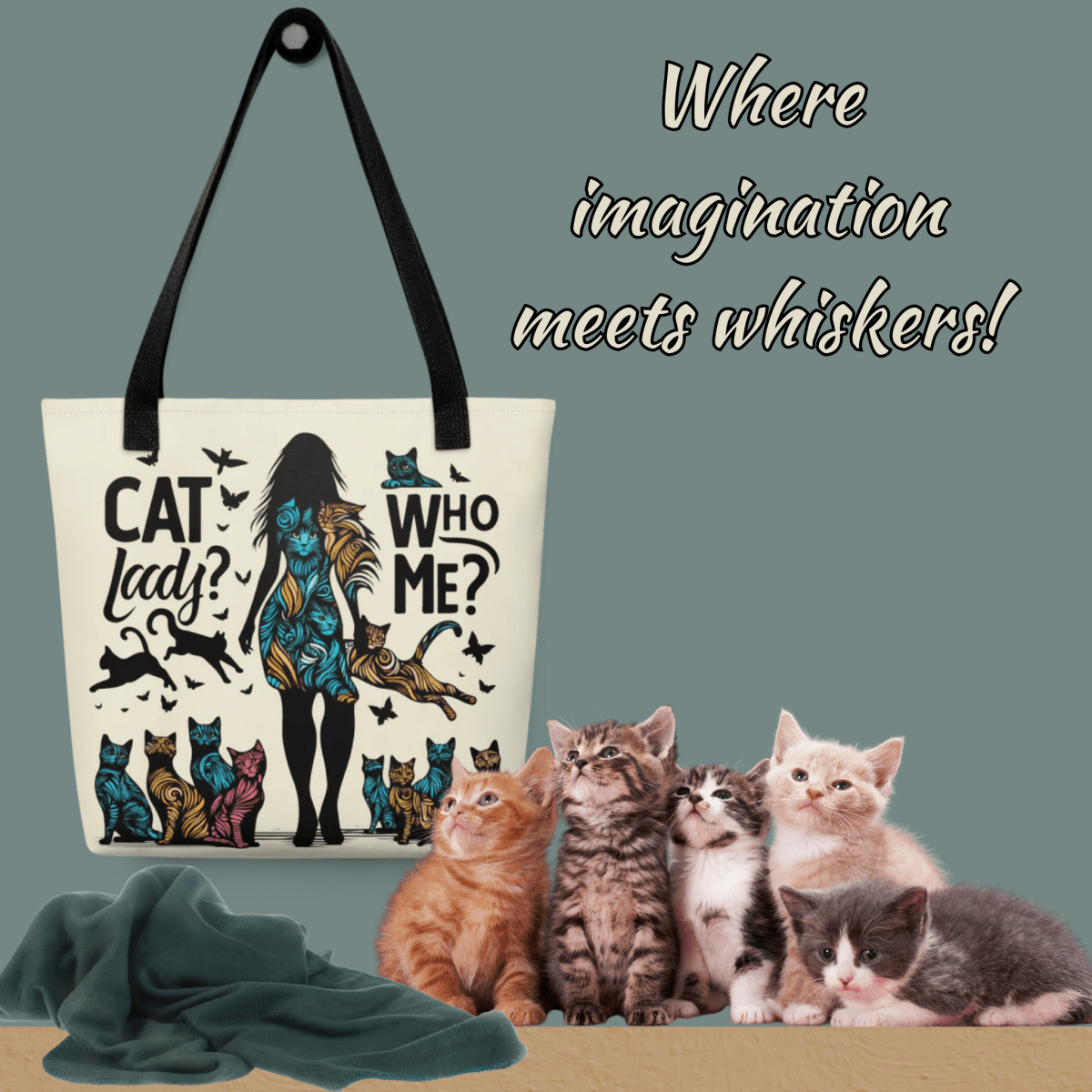 Feline Reverie - Everyday Bag - AOP Tote Bag - Speak Up 4 Paws