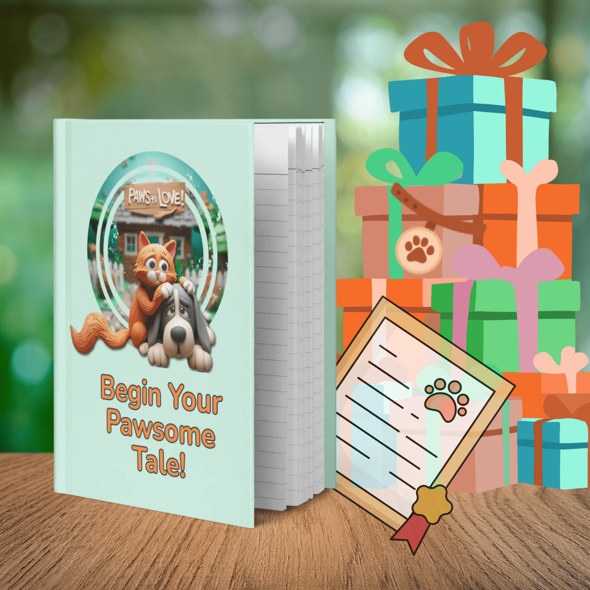 Furry Friends - Pawsitive Vibes Keepsake Journal (Color: Humming Bird) - Journal - Speak Up 4 Paws