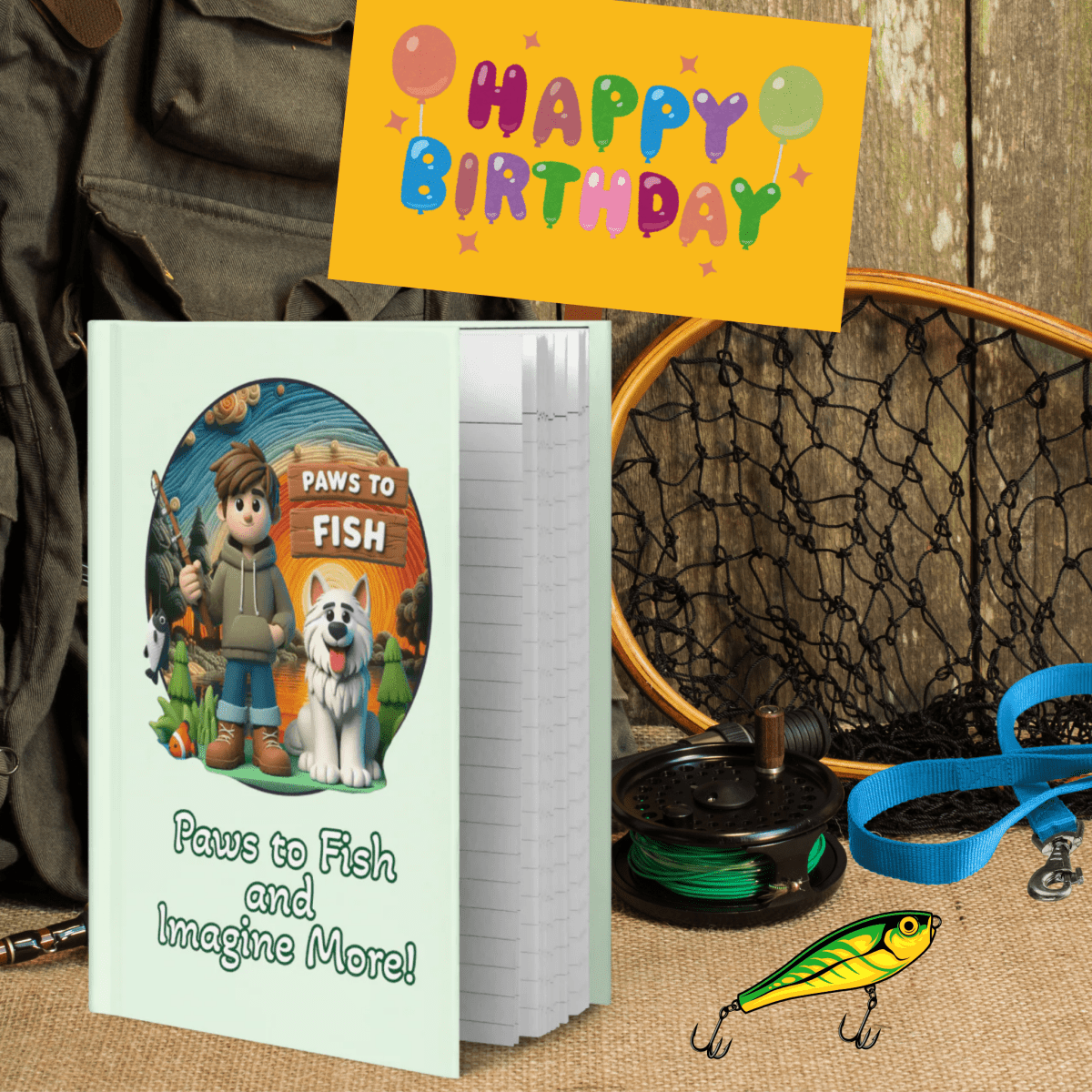 Paws to Fish - Pawsitive Vibes Keepsake Journal (Color: Honeydew) - Journal - Speak Up 4 Paws