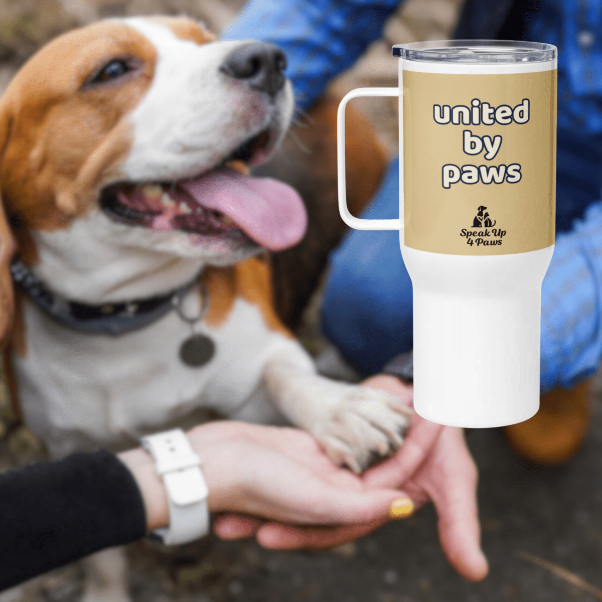 United by Paws - "united by paws" - TrailMate Tumbler (Color: New Orleans) - Travel Mug - Speak Up 4 Paws