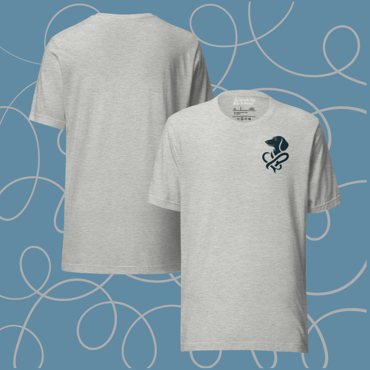 Heart of a Doxie - Everyday Plus Tee | COLORS: Whit, Red, Athletic Heather - Unisex Staple Tee - Speak Up 4 Paws