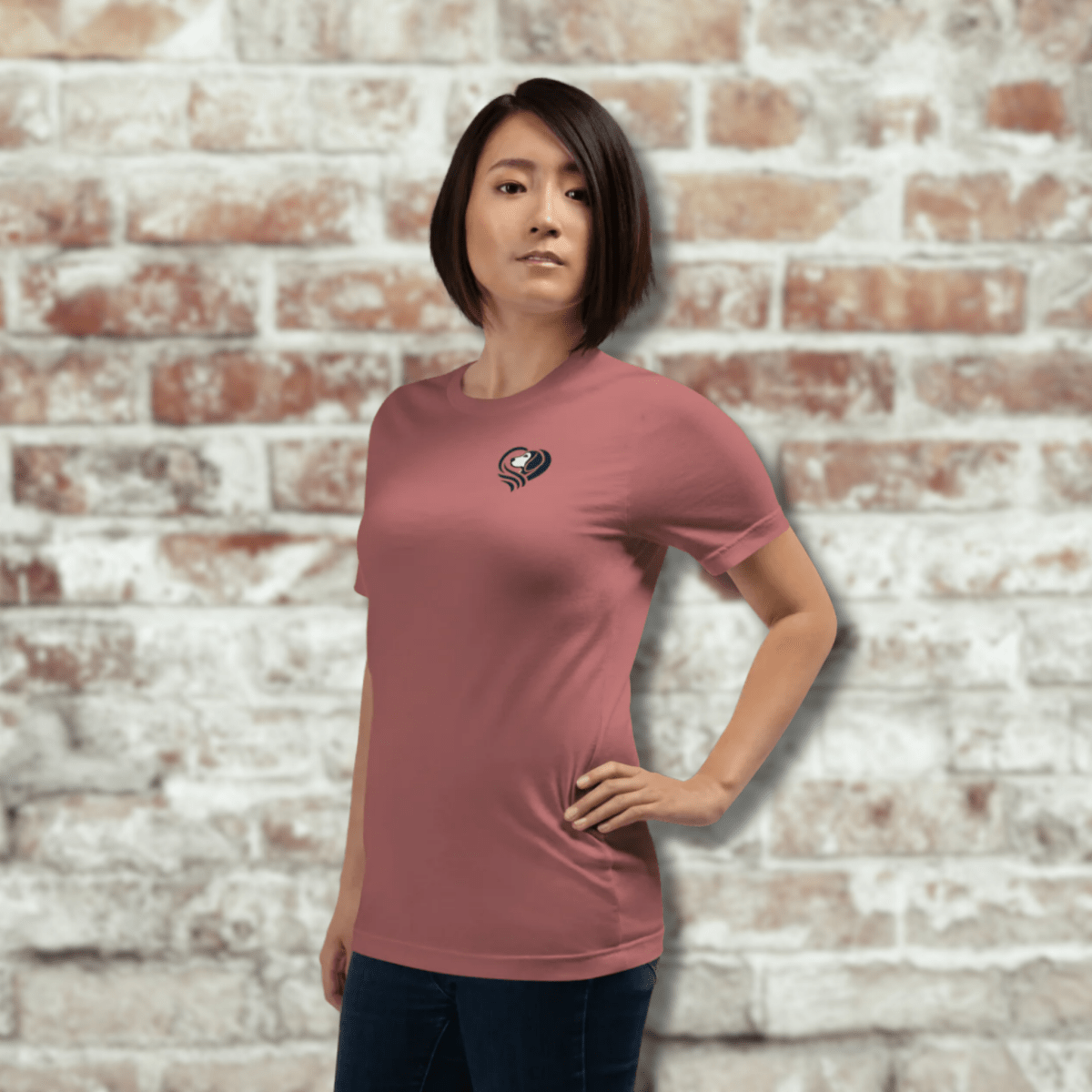 Heartfelt Beagle - Everyday Tee | COLORS: Pink, Heather Slate, Heather Deep Teal, Mauve - Unisex Staple Tee - Speak Up 4 Paws