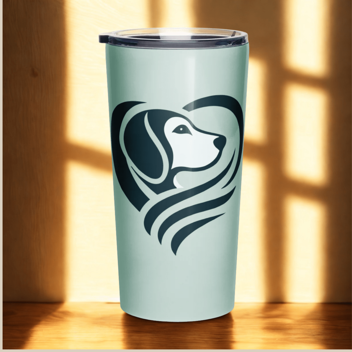 Heartfelt Beagle - "Powered by Beagle Love!" - Signature Tumbler (Color: Opal) - Tapered Tumbler - Speak Up 4 Paws