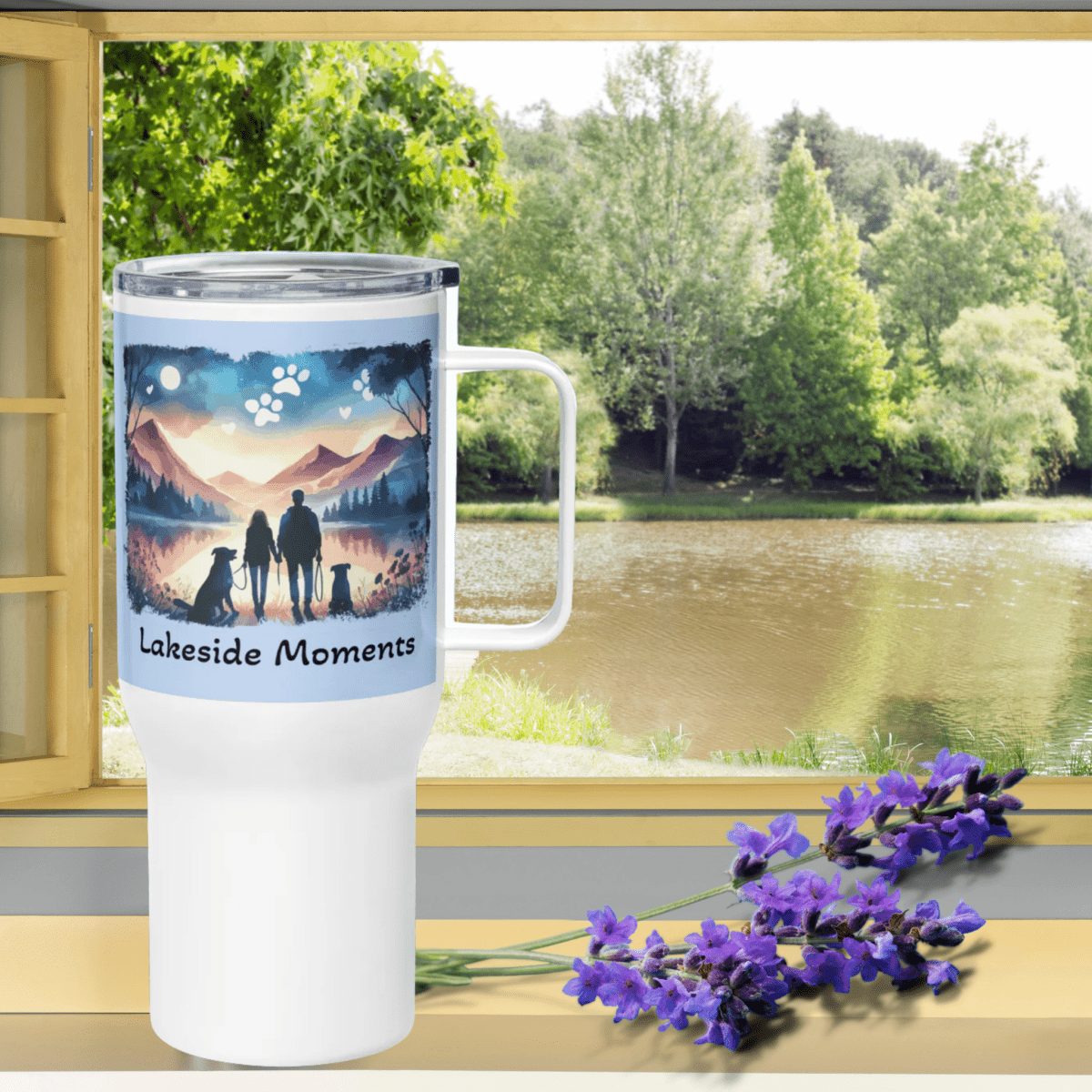 Lakeside Moments - "Wags, Walks & Lakeside Memories!" - TrailMate Tumbler (Color: Hawkes Blue) - Travel Mug - Speak Up 4 Paws