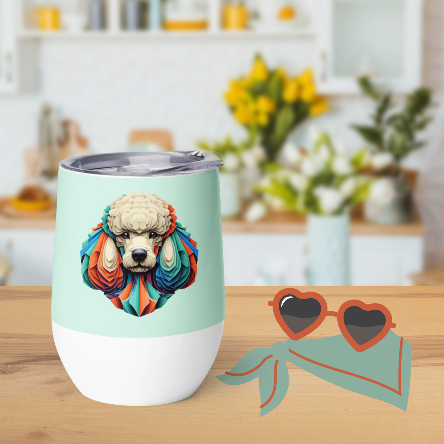 Miss Sniffany - "Your Best Wine Only, Darling!" - Pawfect Vino Tumbler (Color: Humming Bird)