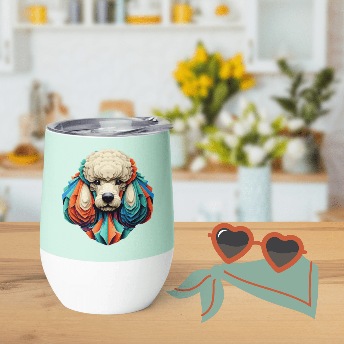 Miss Sniffany - "Your Best Wine Only, Darling!" - Pawfect Vino Tumbler (Color: Humming Bird) - Wine Tumbler - Speak Up 4 Paws