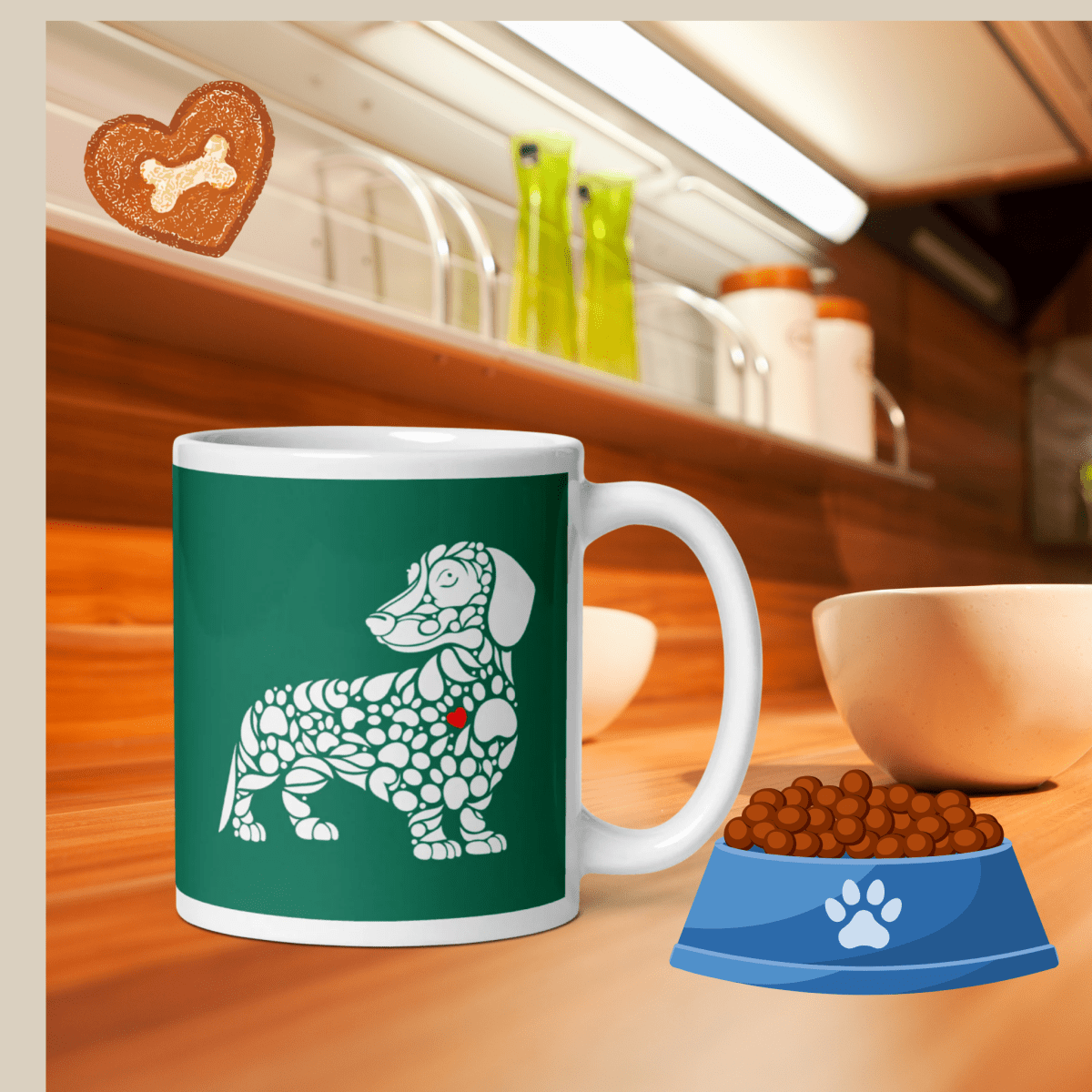Pawfect Doxie - "Life's Pawfect with a Doxie!" - Signature Mug (Color: Tropical Rain Forest) - Coffee Mug - Speak Up 4 Paws