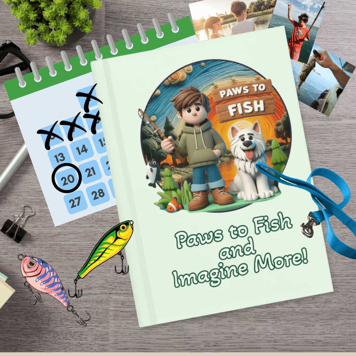 Paws to Fish - Pawsitive Vibes Keepsake Journal (Color: Honeydew) - Journal - Speak Up 4 Paws
