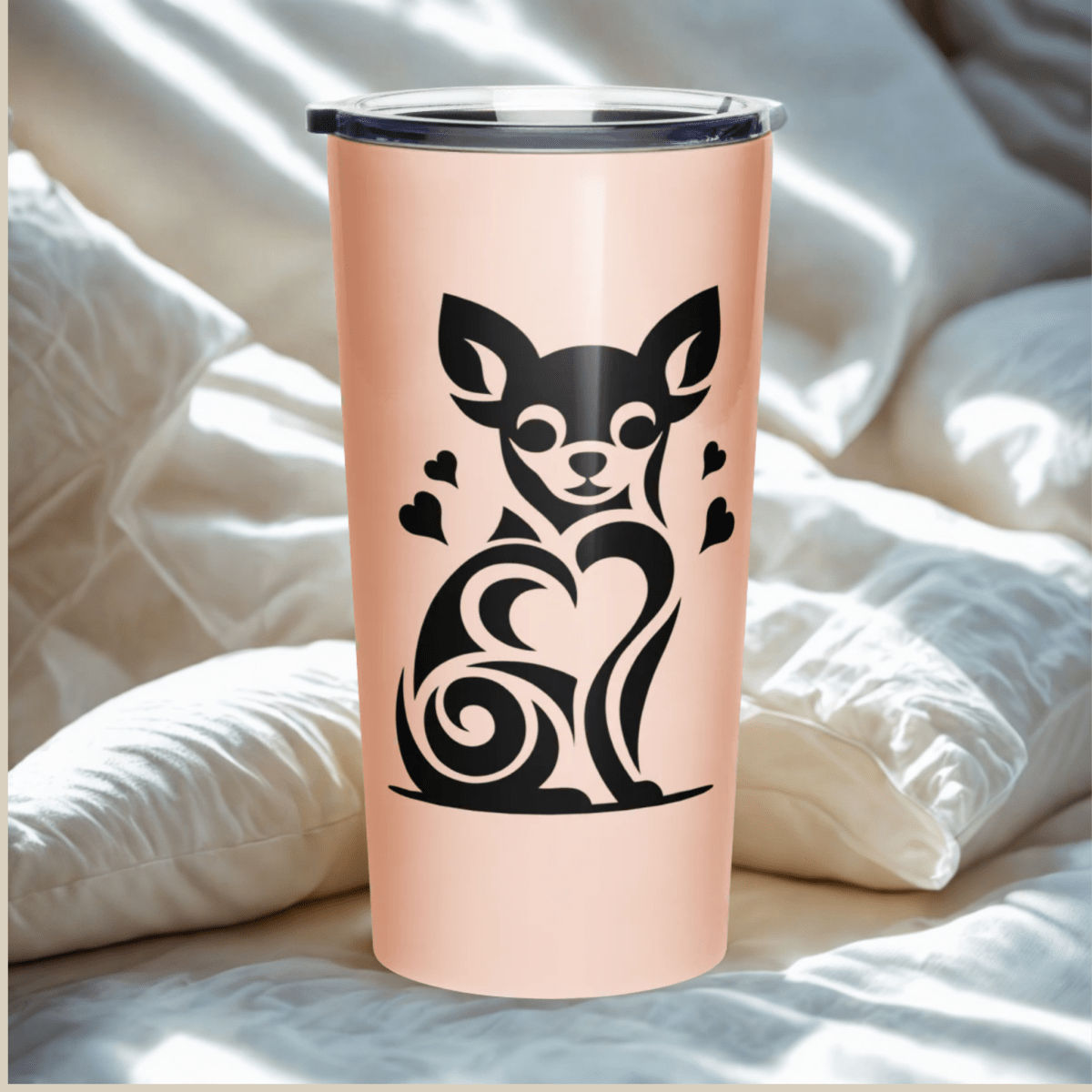 Tiny Heart - Big Love - "Little Dog. Big Attitude. Bigger Love" - Signature Tumbler (Color: Zinnwaldite) - Tapered Tumbler - Speak Up 4 Paws