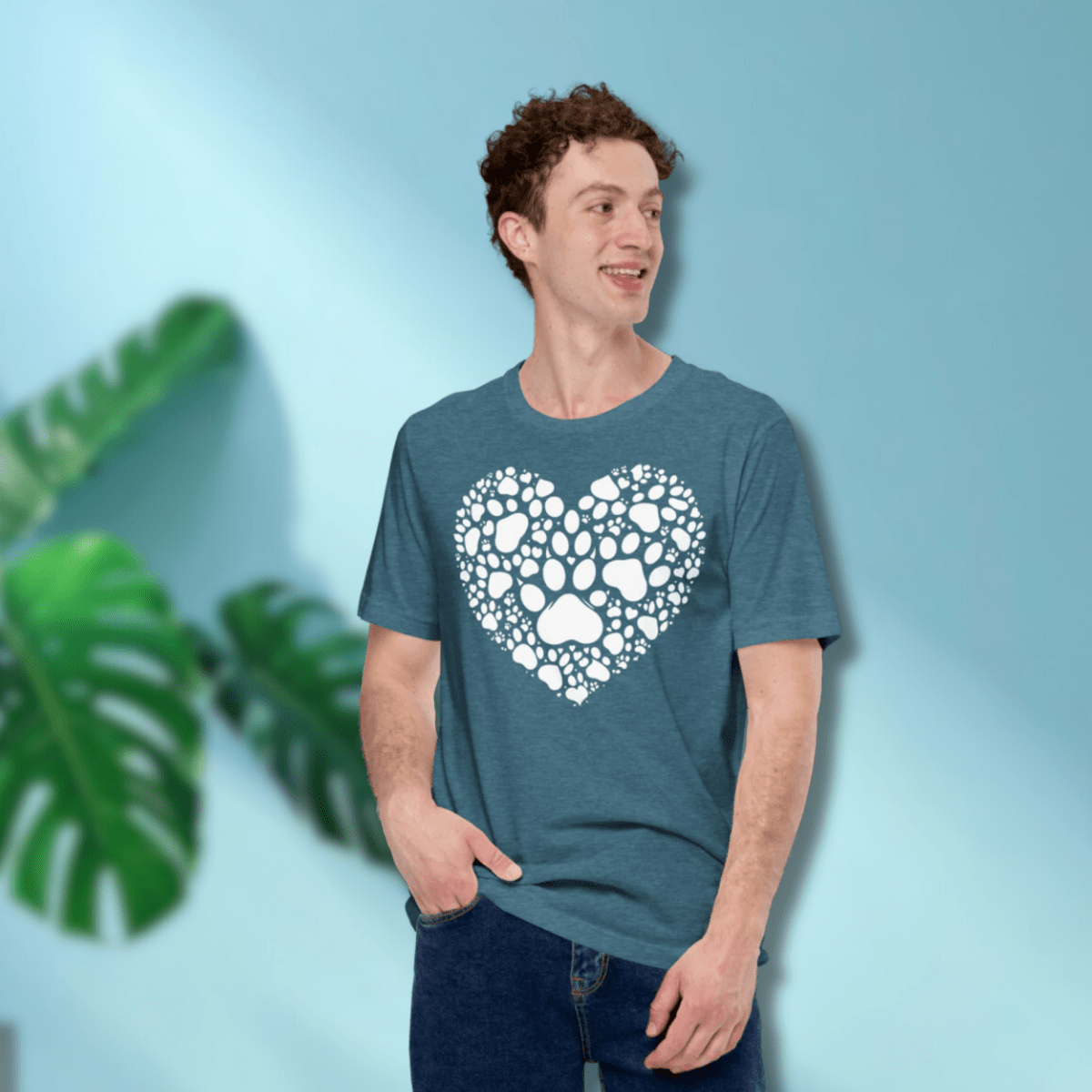 Heartfelt Paws - Everyday Tee | COLORS: Navy, Heather Slate, Heather Raspberry, Heather Deep Teal - Unisex Staple Tee - Speak Up 4 Paws