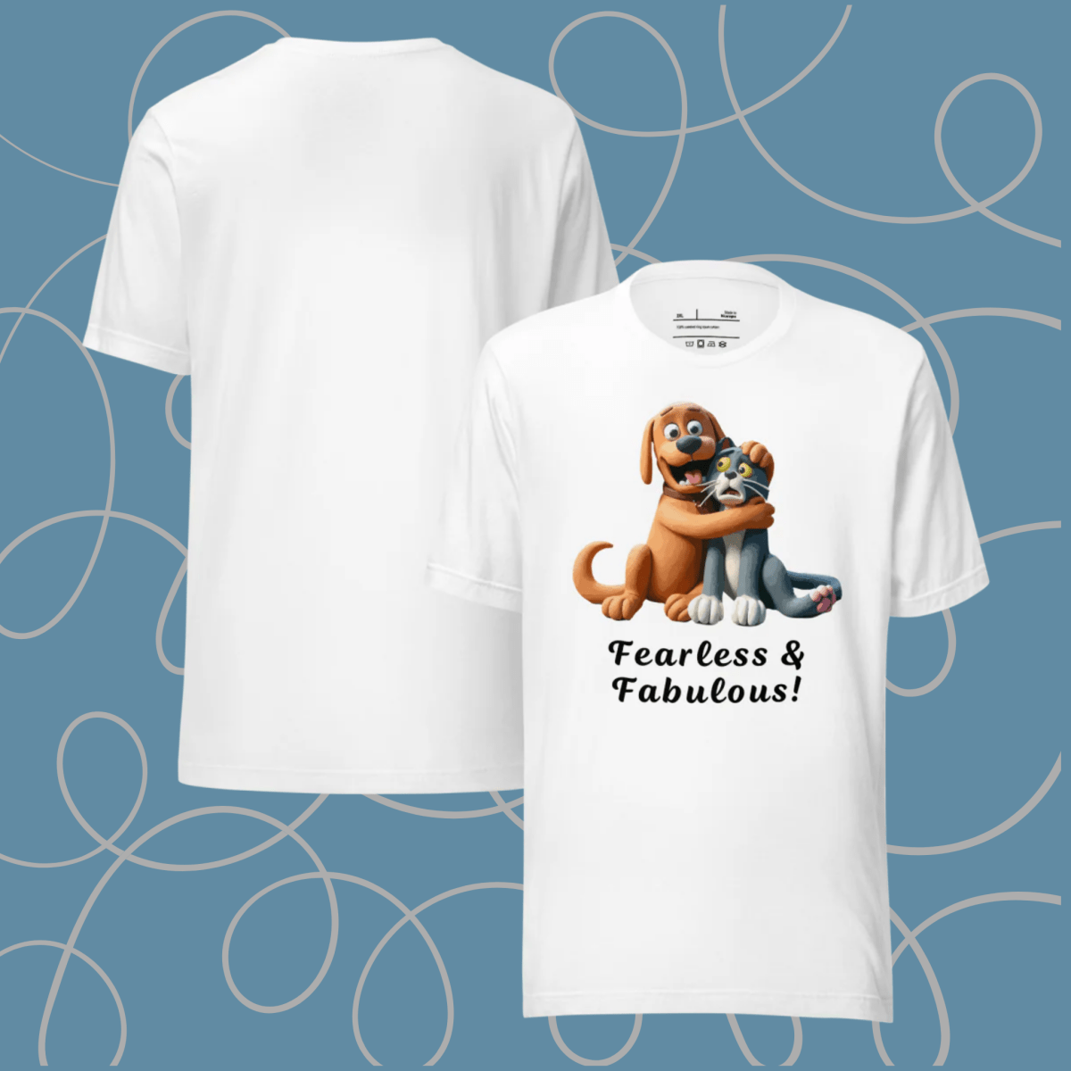 Pawfect Panic - Everyday Plus Tee - "Fearless & Fabulous" | COLORS: Tex, Athletic Heather, White - Unisex Staple Tee - Speak Up 4 Paws