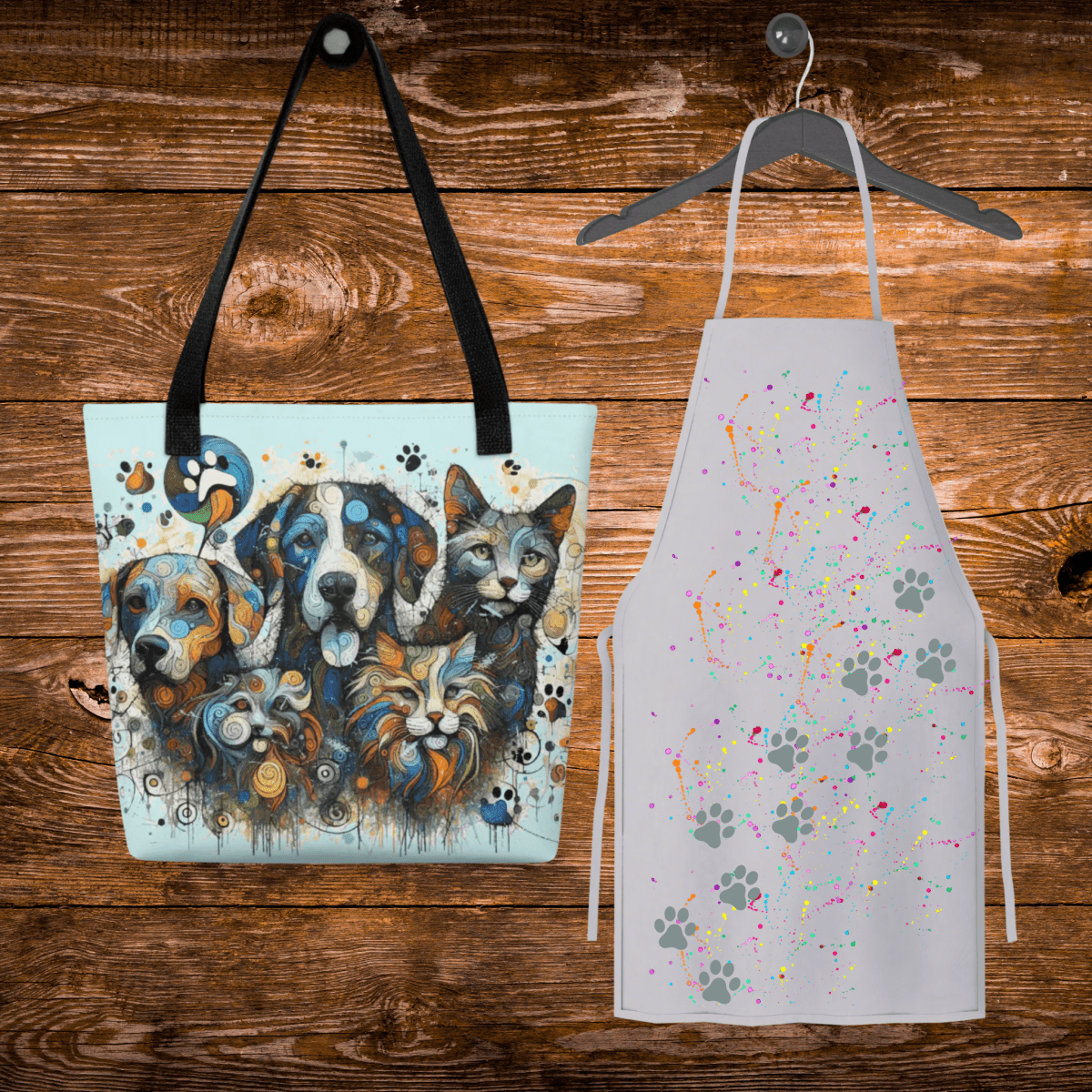 Pawllock - Everyday Bag (Inspired by Pollock) - AOP Tote Bag - Speak Up 4 Paws