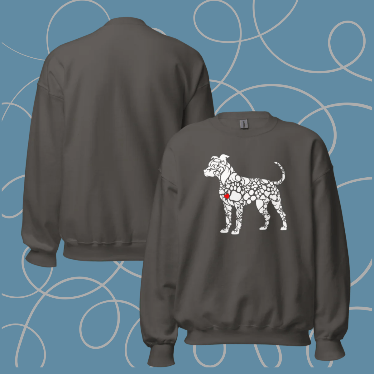 Paws of Loyalty - Oversized Sweatshirt | COLORS: Forest Green, Navy, Dark Chocolate, Charcoal - Preshrunk Sweatshirt - Speak Up 4 Paws