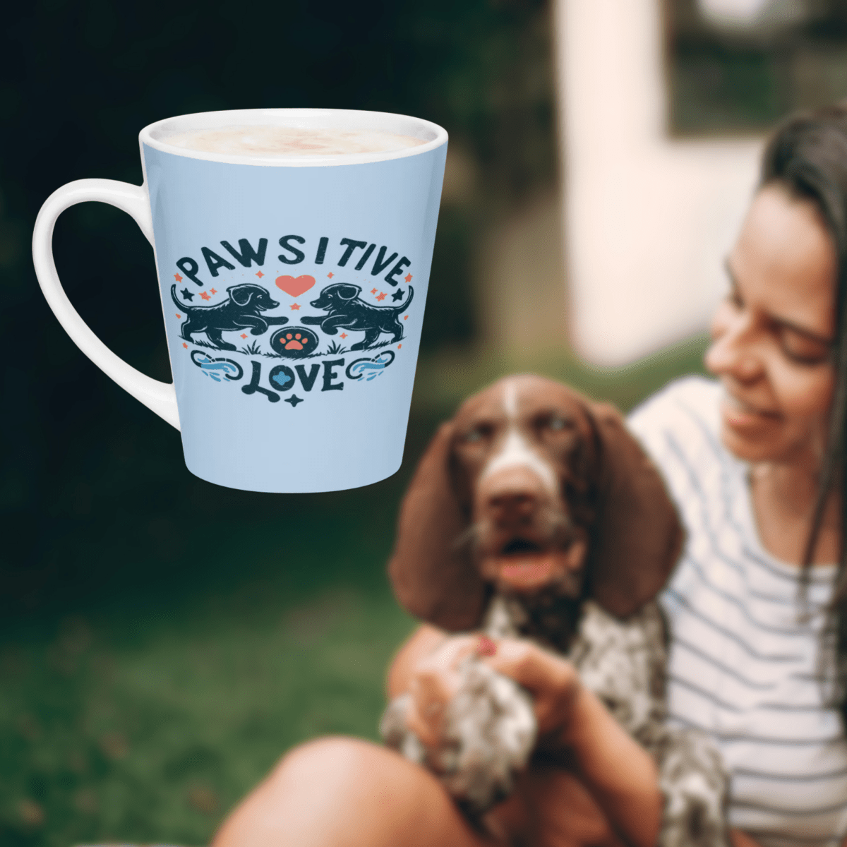 Puppy Play - Latte Mug (Pawsitive Love) - Latte Mug - Speak Up 4 Paws