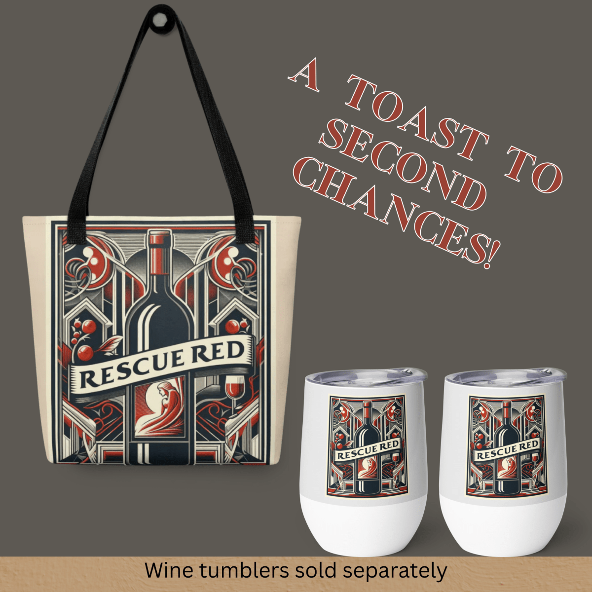 Rescue Red - Everyday Bag - AOP Tote Bag - Speak Up 4 Paws