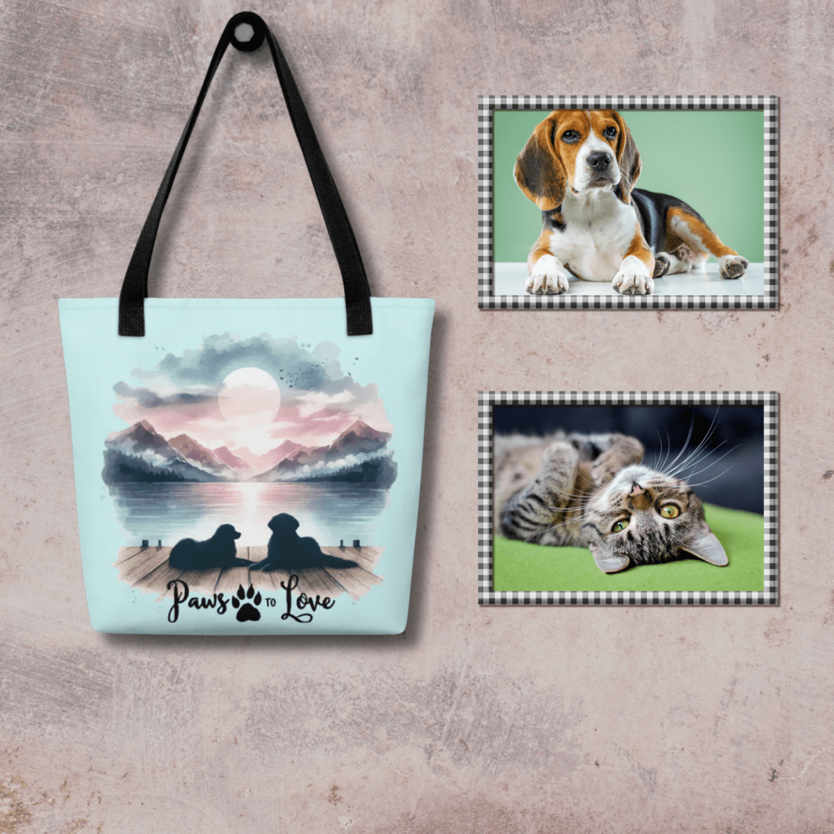 Sunset Buddies - Everyday Bag - AOP Tote Bag - Speak Up 4 Paws