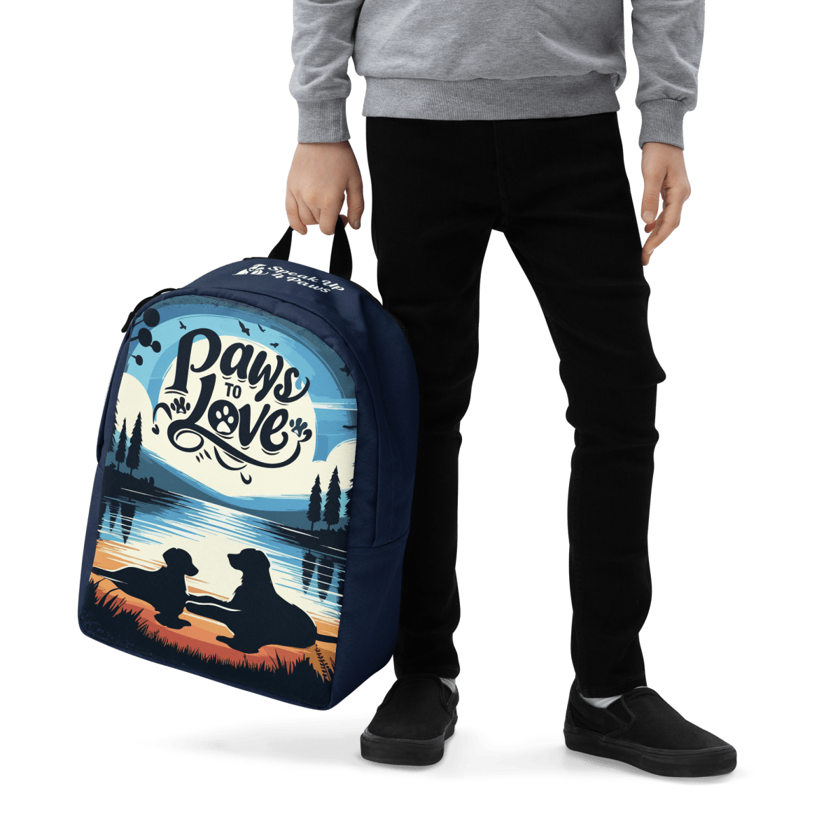 Forest Reflections - Pawfect Backpack (Color: Navy) - AOP Min Backpack - Speak Up 4 Paws