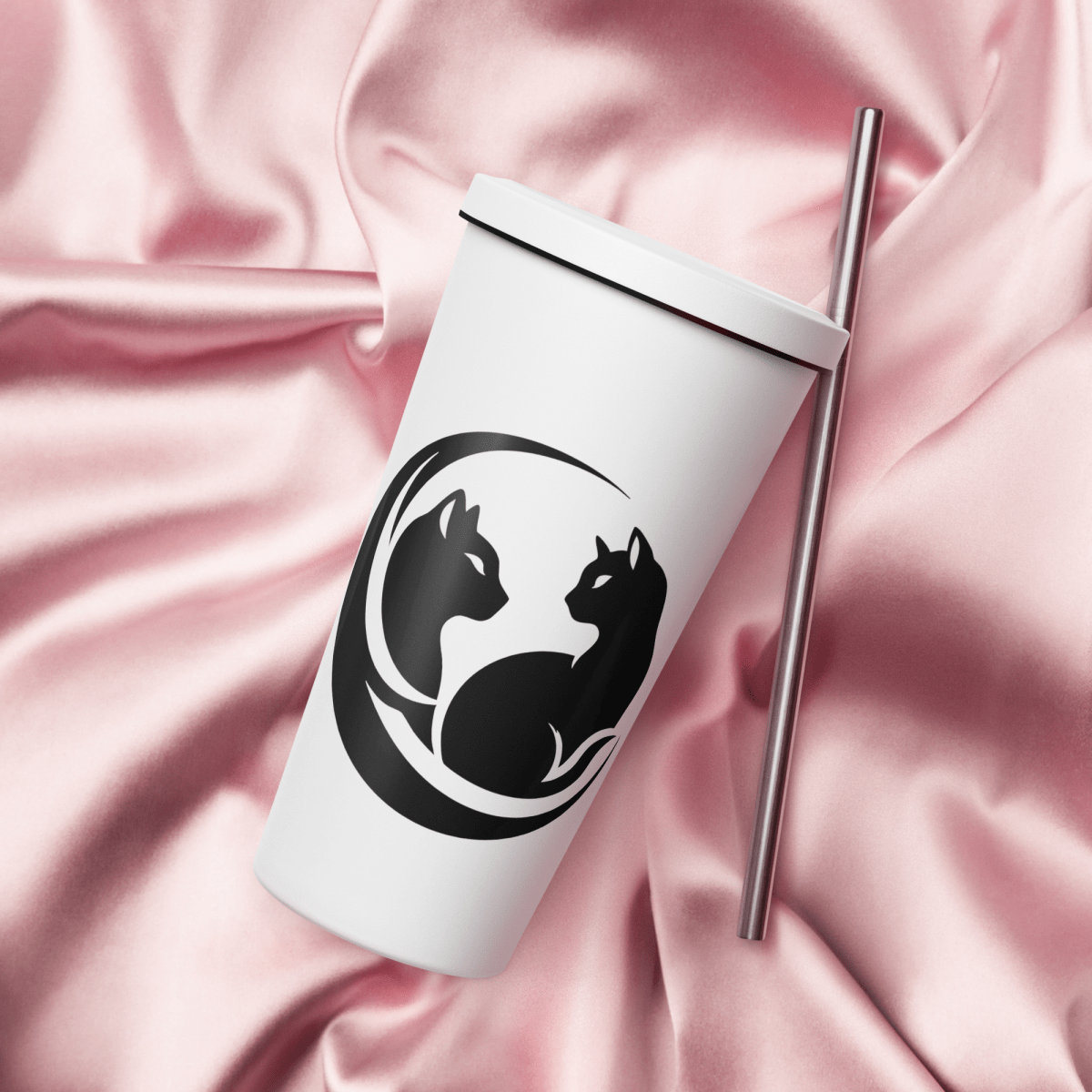 Whiskered Harmony - Straw and Paws Tumbler - Straw Tumbler - Speak Up 4 Paws