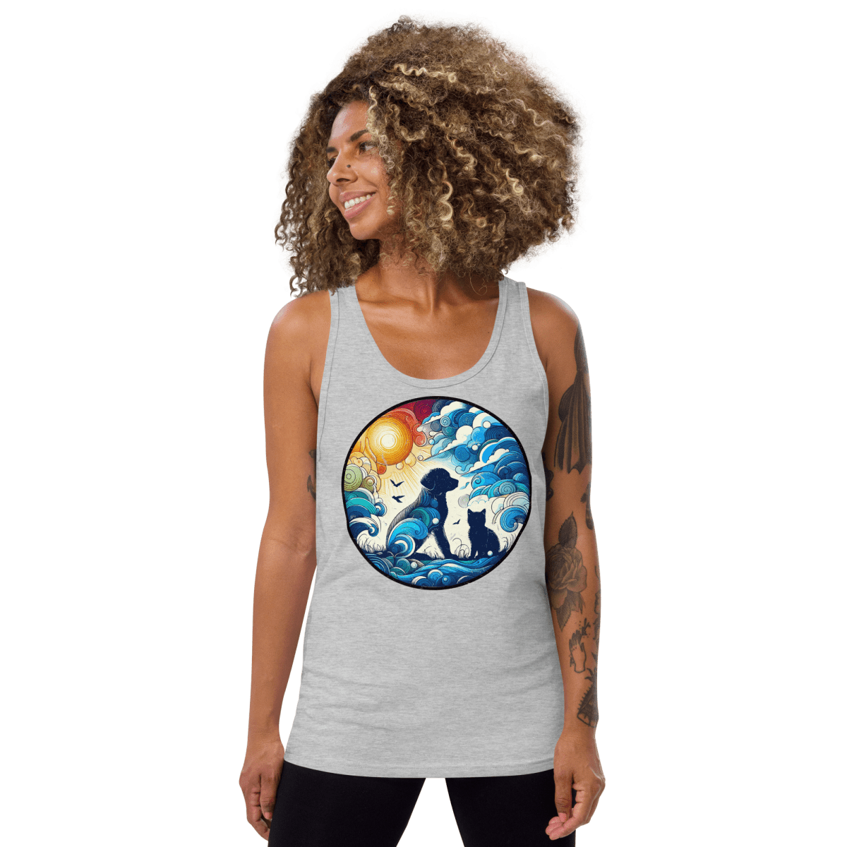 Sun - Kissed Bond - Unisex Tank Top - Unisex Tank Top - Speak Up 4 Paws