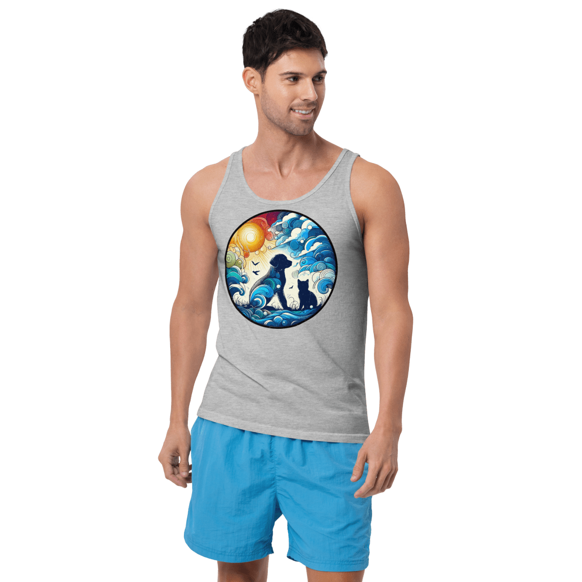 Sun - Kissed Bond - Unisex Tank Top - Unisex Tank Top - Speak Up 4 Paws