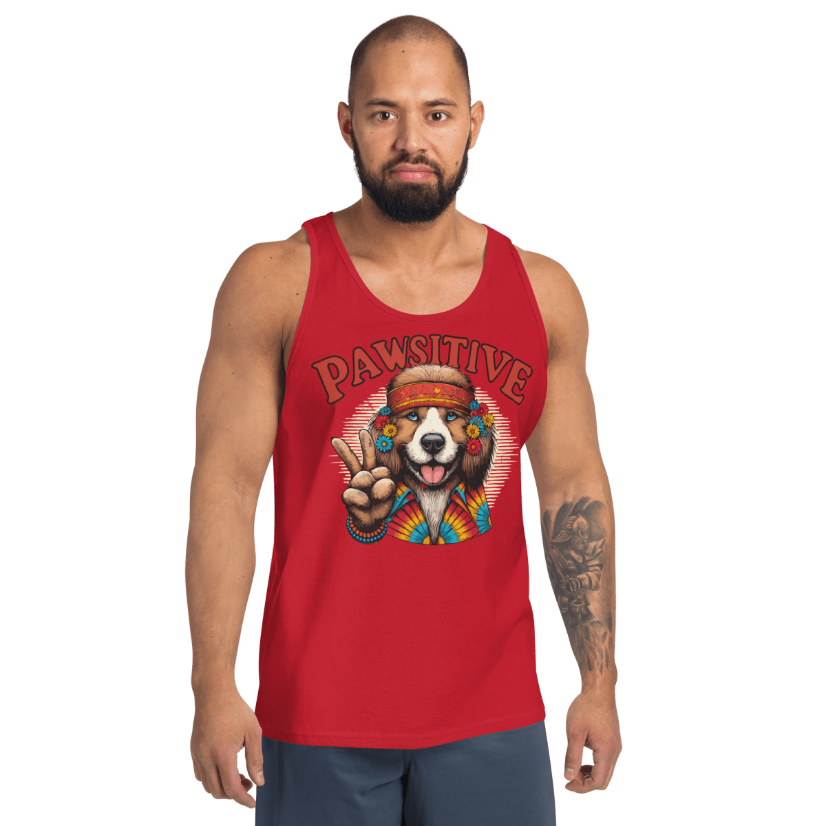 Groovy Canine Vibes - Unisex Tank Top - Unisex Tank Top - Speak Up 4 Paws
