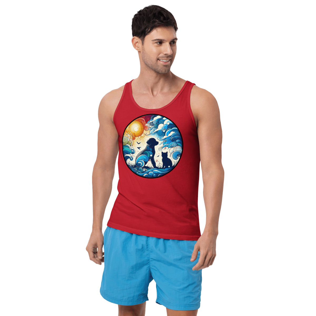 Sun - Kissed Bond - Unisex Tank Top - Unisex Tank Top - Speak Up 4 Paws