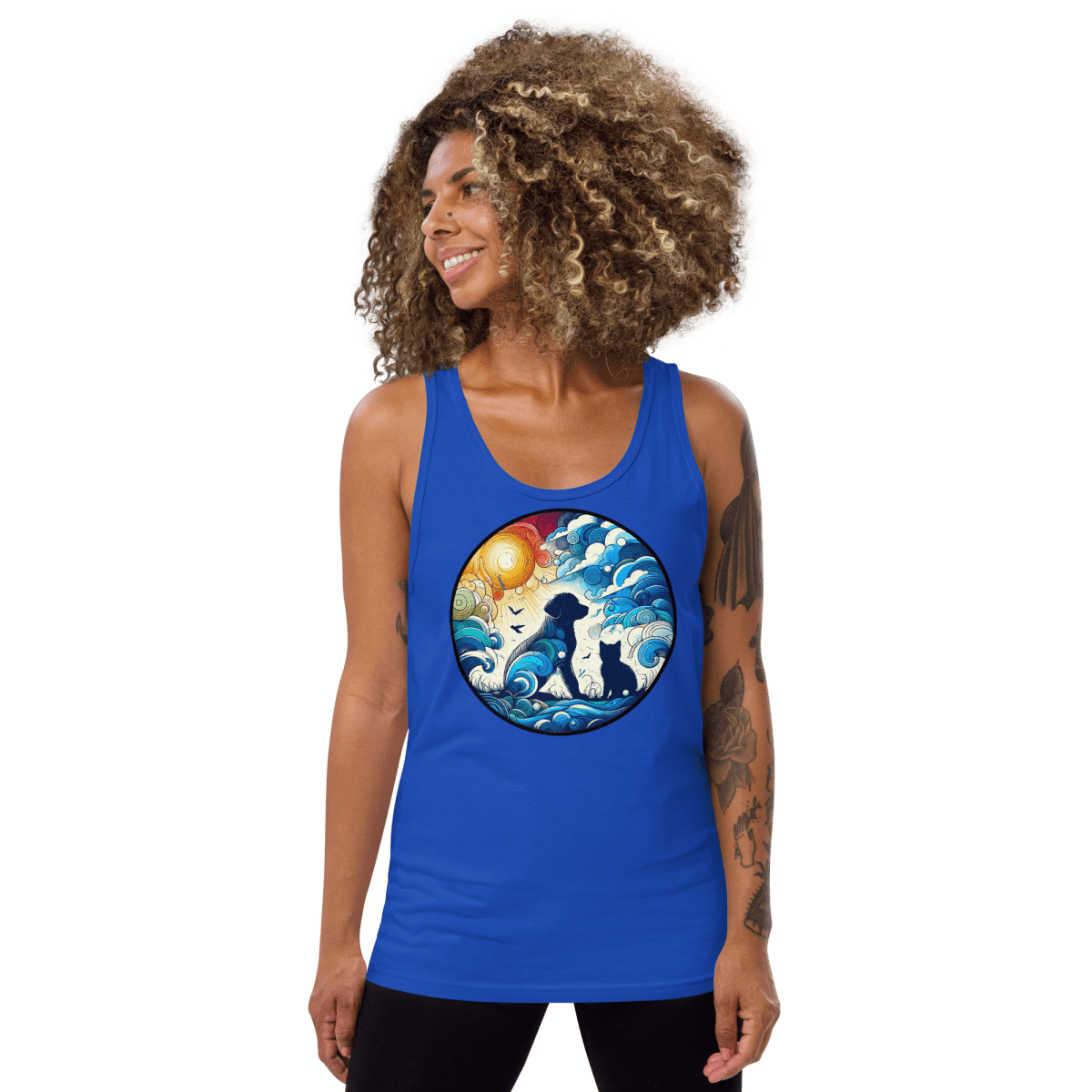 Sun - Kissed Bond - Unisex Tank Top - Unisex Tank Top - Speak Up 4 Paws