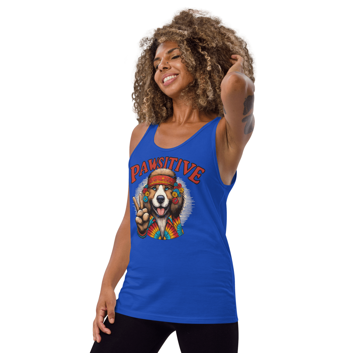 Groovy Canine Vibes - Unisex Tank Top - Unisex Tank Top - Speak Up 4 Paws