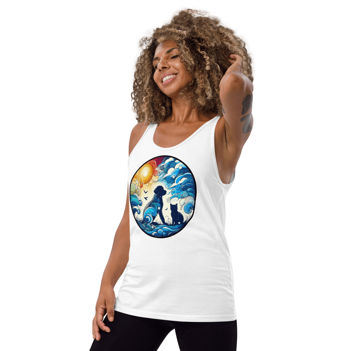 Sun - Kissed Bond - Unisex Tank Top - Unisex Tank Top - Speak Up 4 Paws