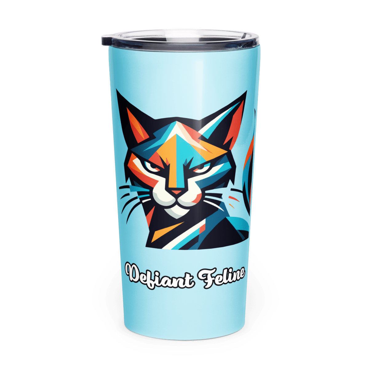 Defiant Feline - "Purr - haps YOU Misheard ME?" - Signature Tumbler (Color: Blizzard Blue) - Tapered Tumbler - Speak Up 4 Paws