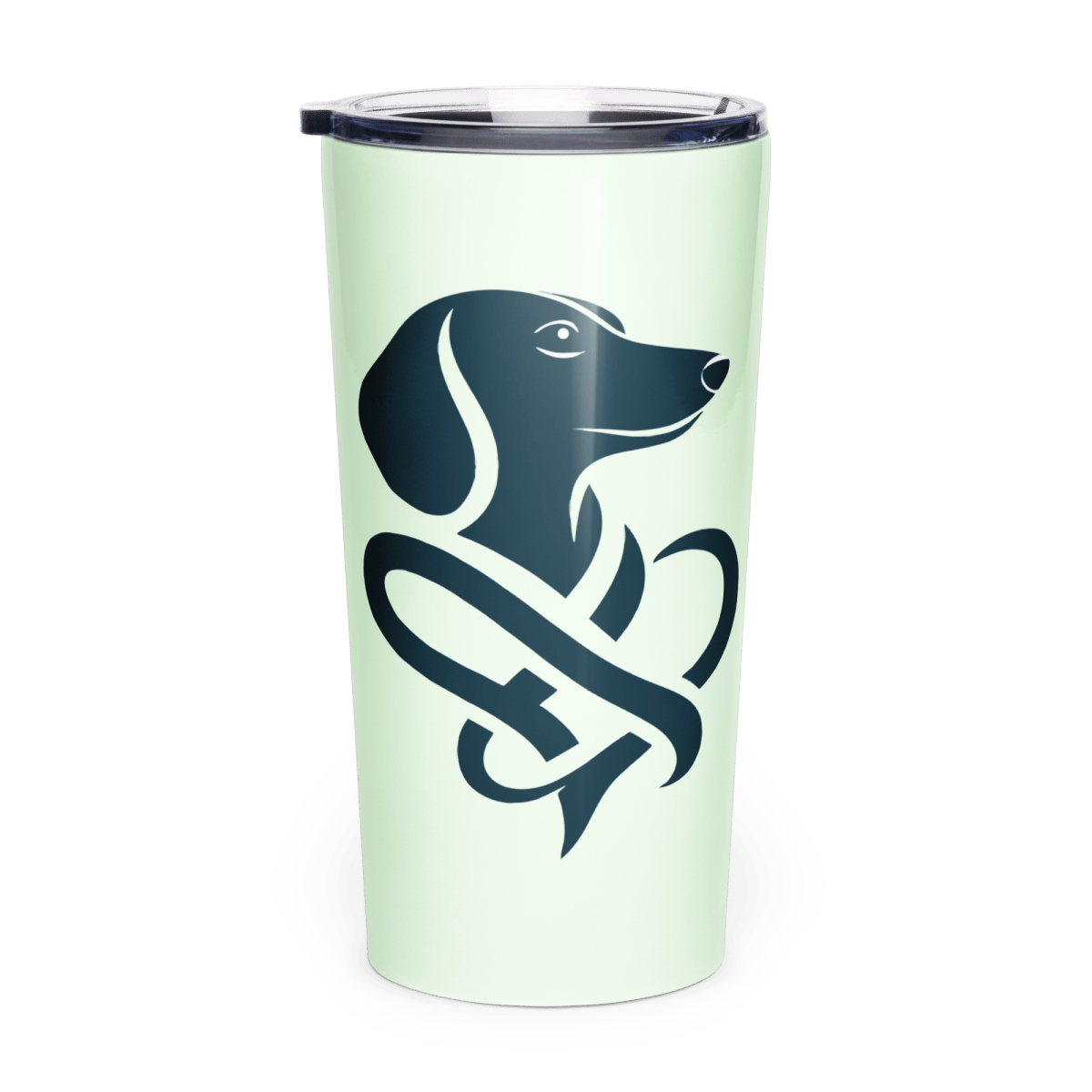 Heart of a Doxie - "Paws Down, It's a Doxie Thing!" - Signature Tumbler (Color: Honeydew) - Tapered Tumbler - Speak Up 4 Paws