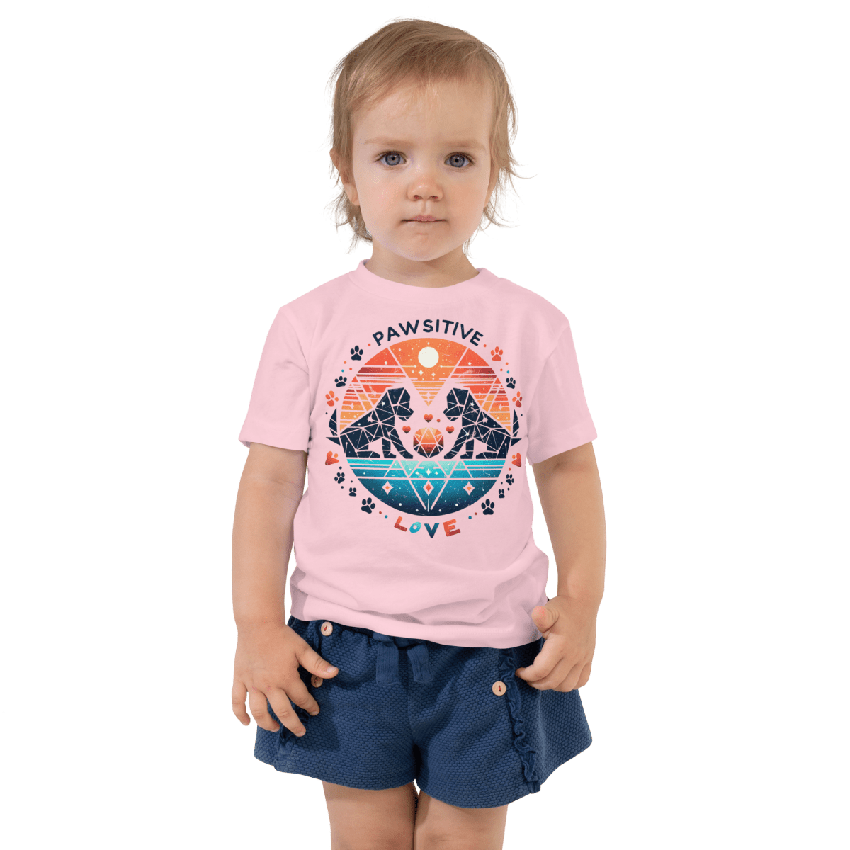 Geometric Puppy Play - Toddler Tee - Toddler Tee - Speak Up 4 Paws