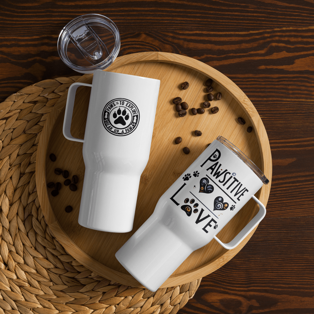 Pawsitive Love - Pawfect Journey Mug (25 oz & 40 oz) - Travel Mug - Speak Up 4 Paws