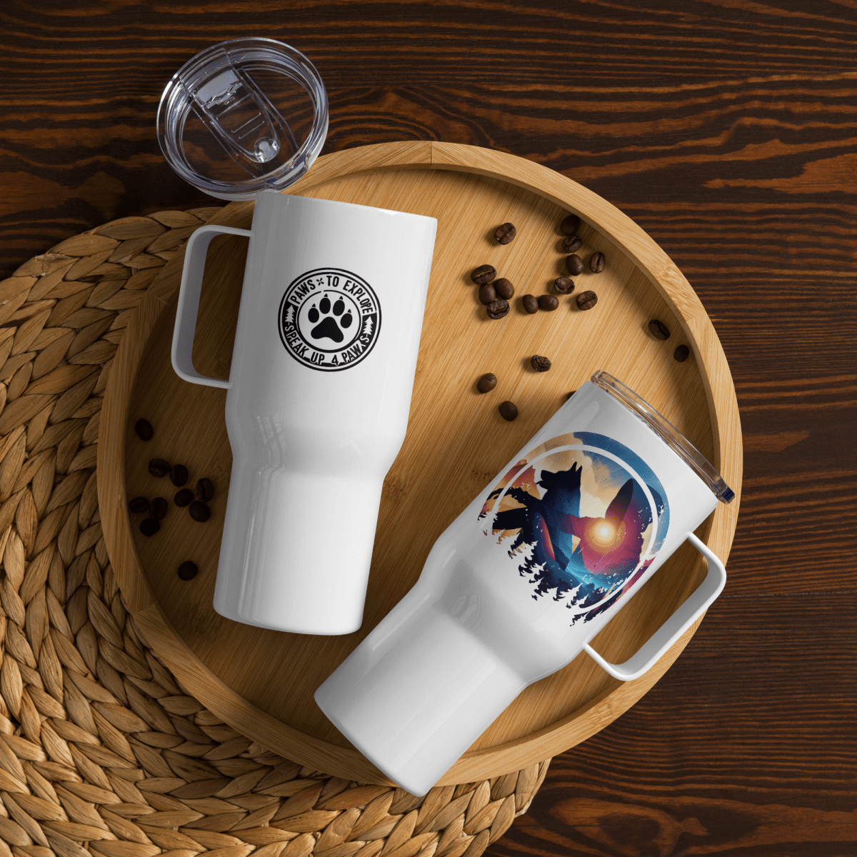 Companion Hues - Pawfect Journey Mug (25 oz & 40 oz) - Travel Mug - Speak Up 4 Paws