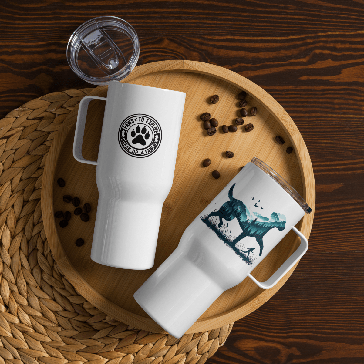 Echoes of the Mountain - Pawfect Journey Mug (25 oz & 40 oz) - Travel Mug - Speak Up 4 Paws