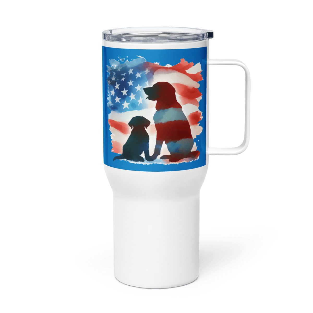 Patriotic Dreams - "Patriotic Dreams" - TrailMate Tumbler (Color: Navy Blue) - Travel Mug - Speak Up 4 Paws