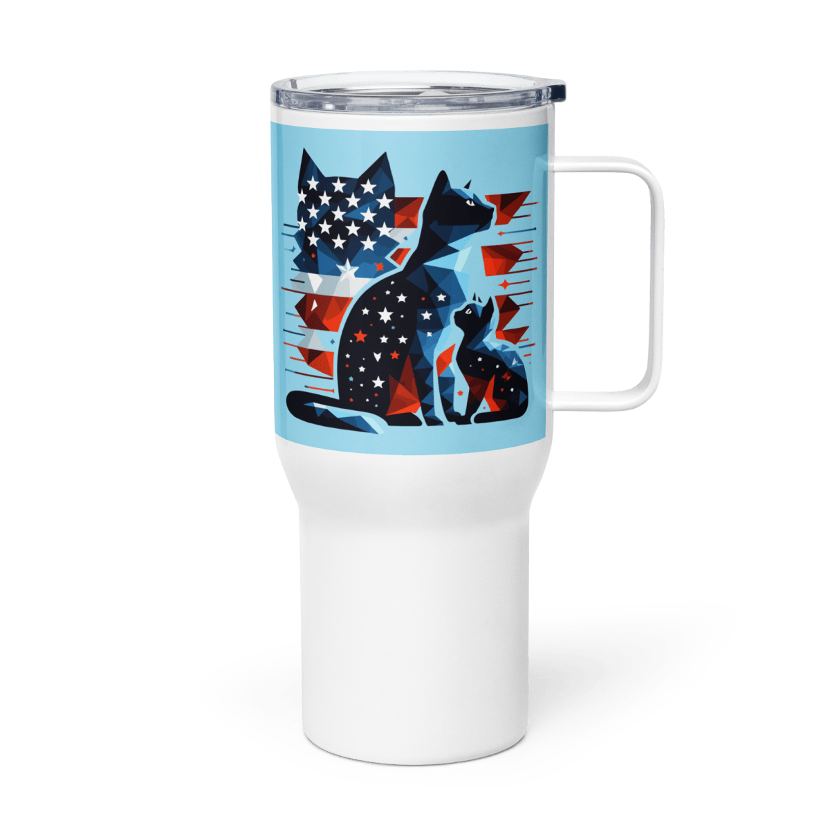 Stars & Stripes Companions - "Star - Spangled Paws!" - TrailMate Tumbler (Color: Columbia Blue) - Travel Mug - Speak Up 4 Paws