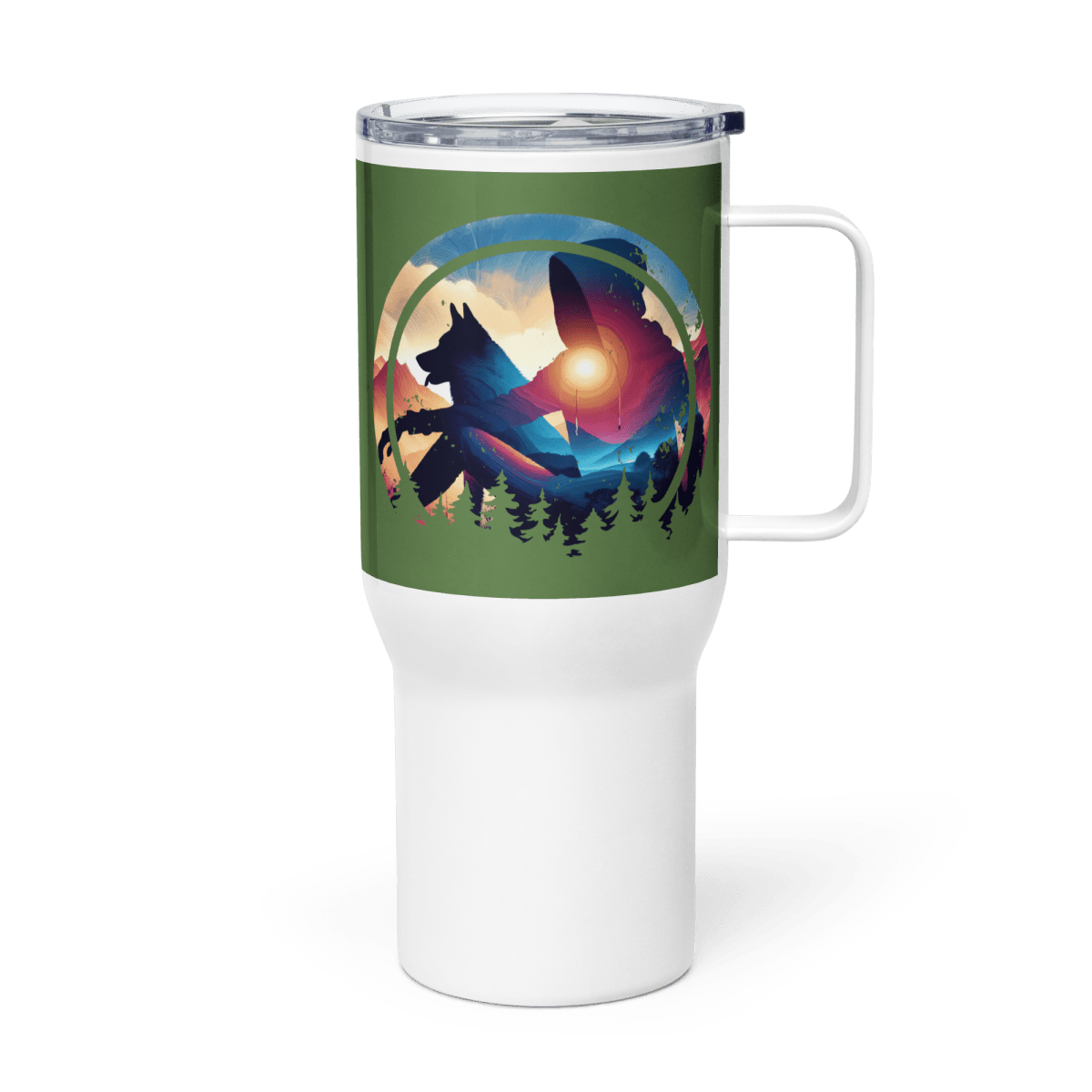 Companion Hues - "Roaming free. Tails wagging. Vibes high." - TrailMate Tumbler (Color: Fern Green) - Travel Mug - Speak Up 4 Paws