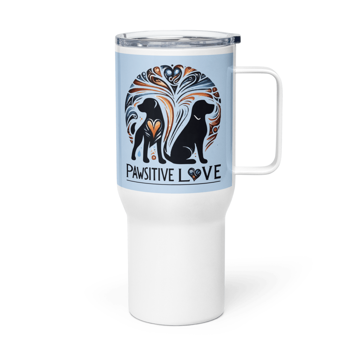 Radiant Companions - "Paws Brighten My Day!" - TrailMate Tumbler (Color: Pattens Blue) - Travel Mug - Speak Up 4 Paws