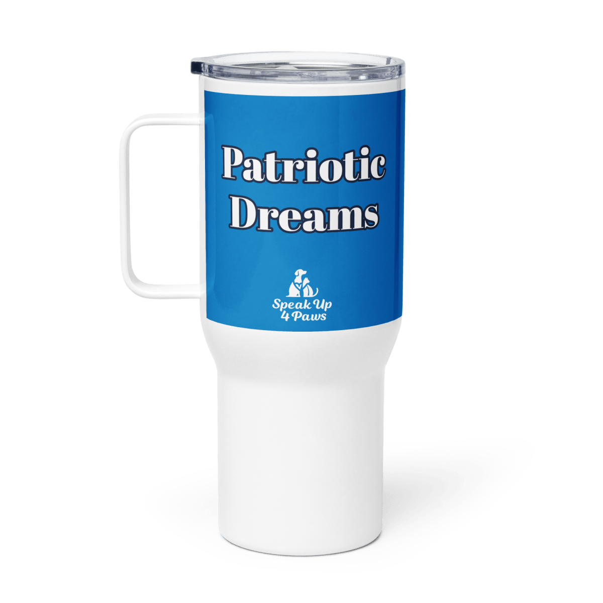 Patriotic Dreams - "Patriotic Dreams" - TrailMate Tumbler (Color: Navy Blue) - Travel Mug - Speak Up 4 Paws