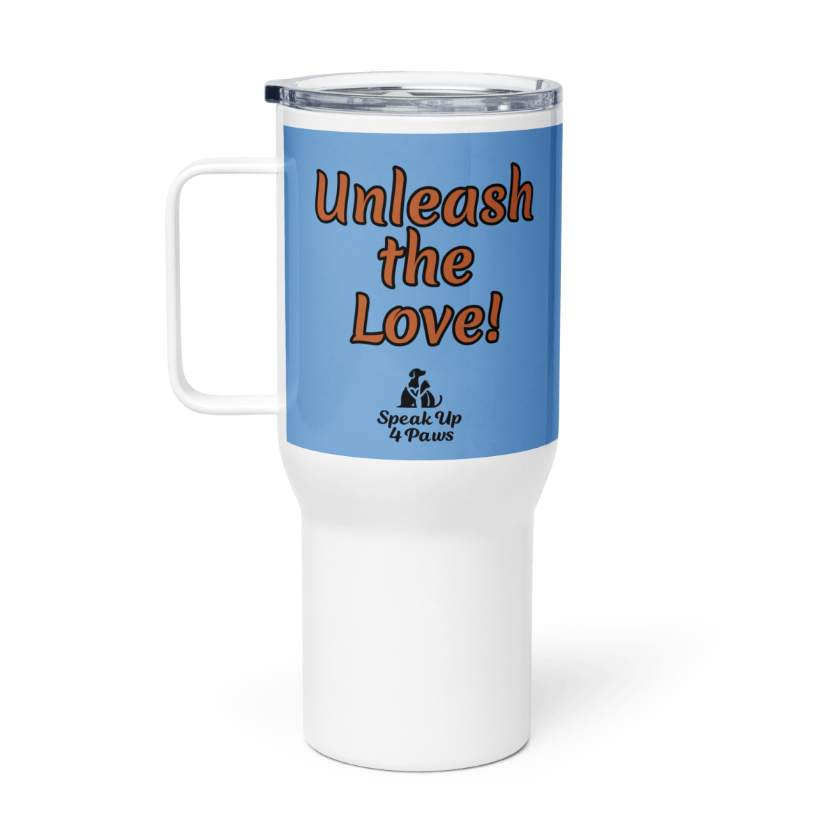 Pawsitive Love - "Unleash the Love!" - TrailMate Tumbler (Color: Jordy Blue) - Travel Mug - Speak Up 4 Paws
