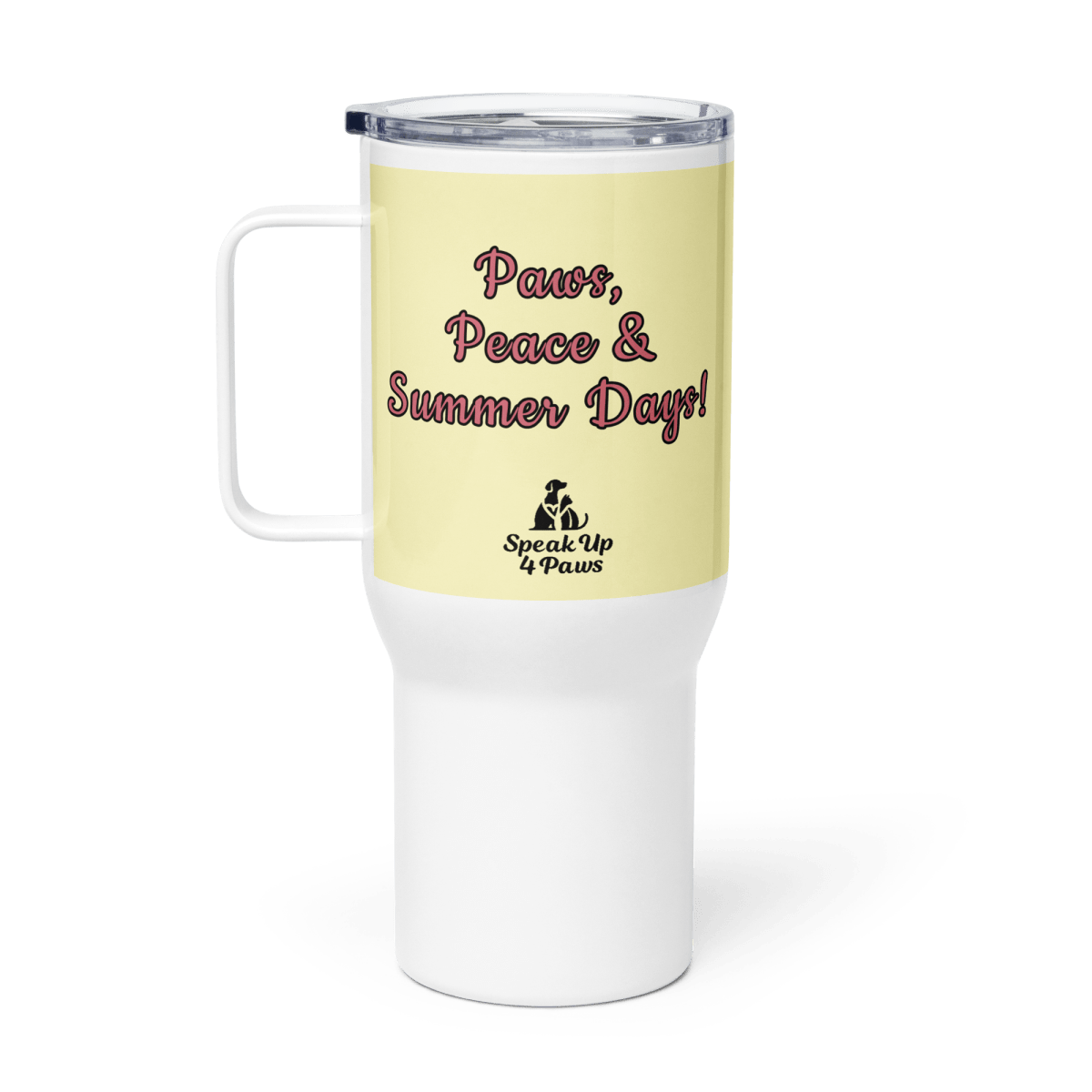 Summer Bond - "Paws, Peace & Summer Days!" - TrailMate Tumbler (Color: Cumulus) - Travel Mug - Speak Up 4 Paws
