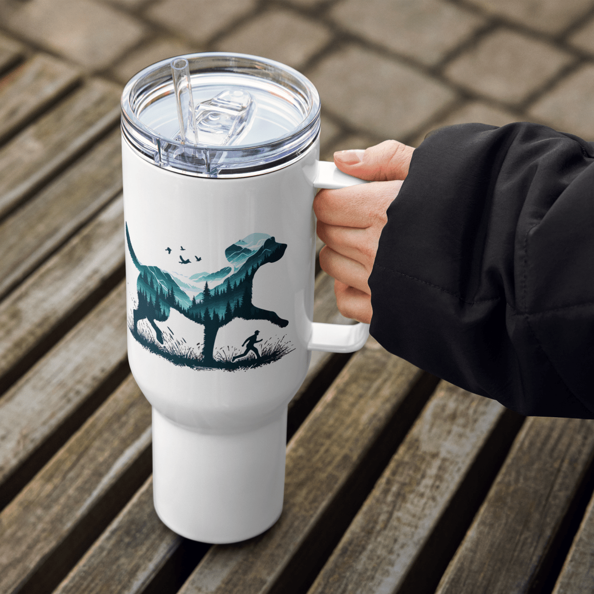Echoes of the Mountain - Pawfect Journey Mug (25 oz & 40 oz) - Travel Mug - Speak Up 4 Paws