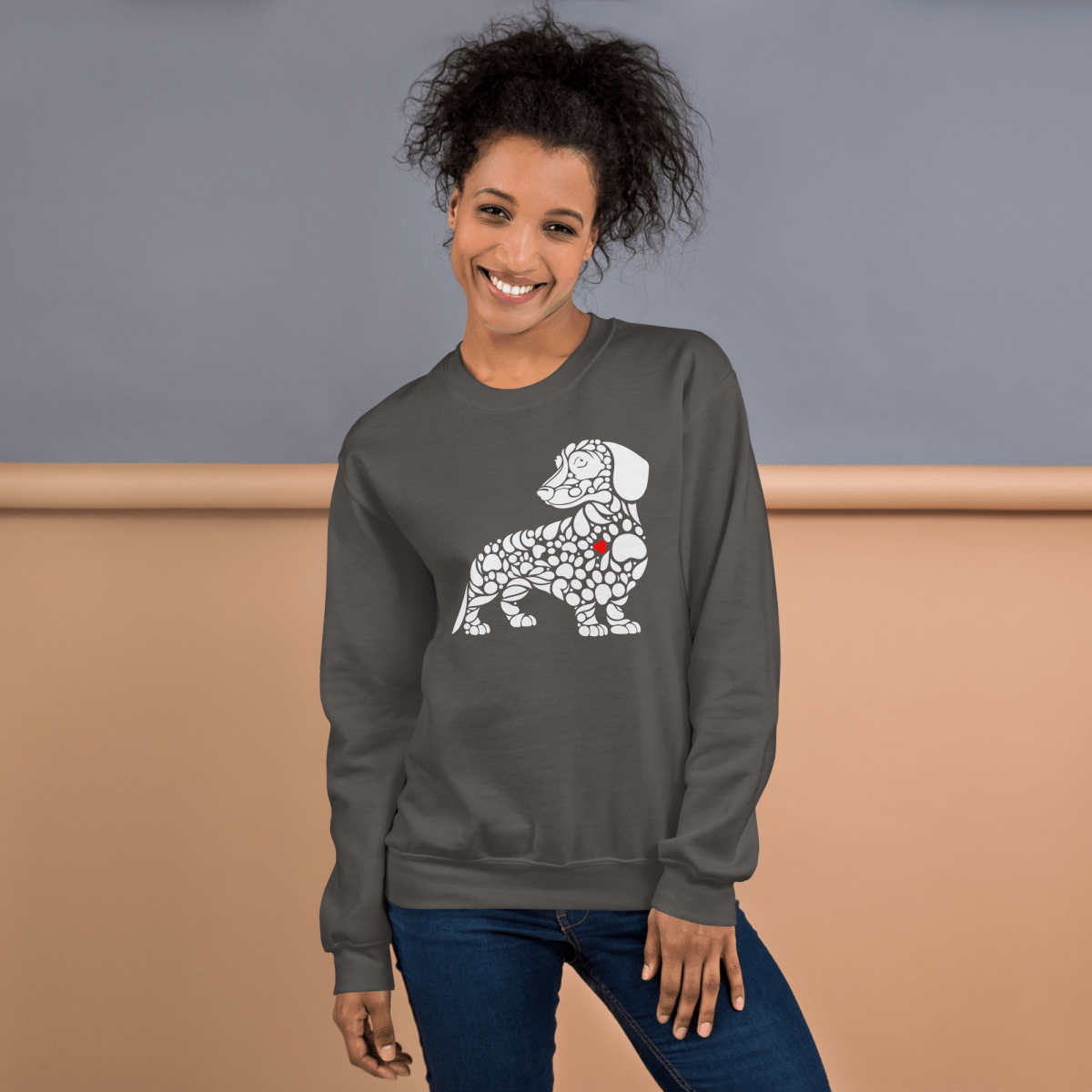 Pawfect Doxie - Sweatshirt | COLORS: Maroon, Navy, Forest Green, Charcoal - Preshrunk Sweatshirt - Speak Up 4 Paws