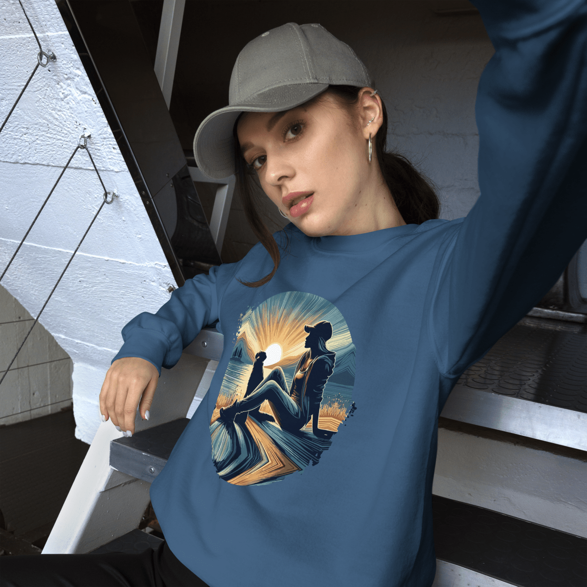 Lakeside Serenity - Sweatshirt | COLORS: Indigo Blue, Charcoal, Ash, Sand - Preshrunk Sweatshirt - Speak Up 4 Paws