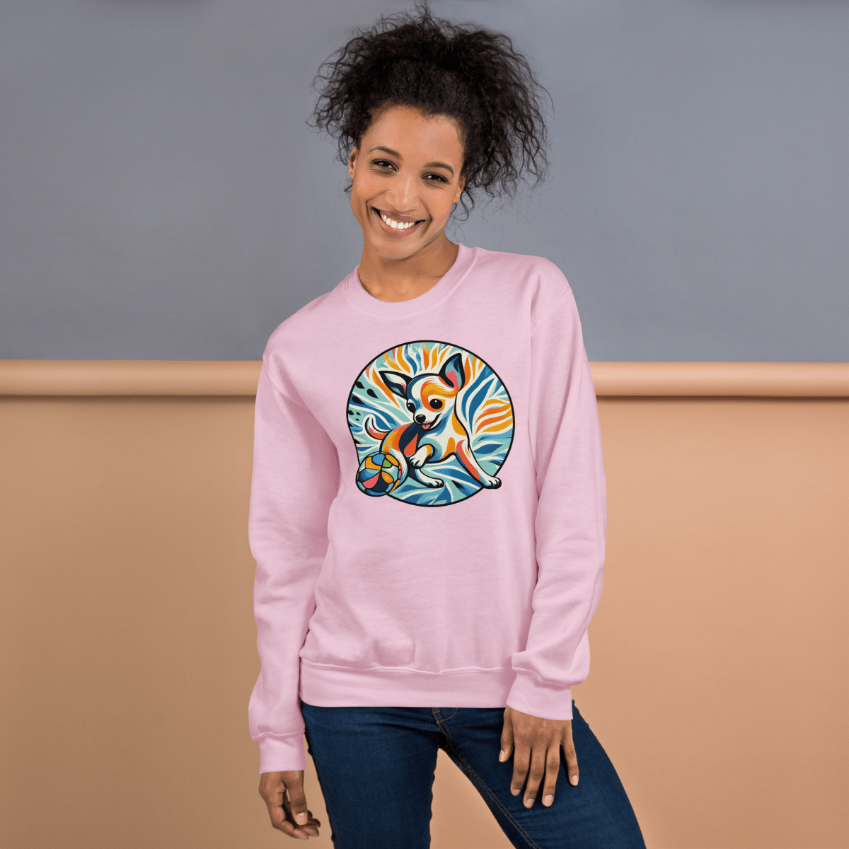 Chihuahuas Playful Dance - Preshrunk Sweatshirt - Preshrunk Sweatshirt - Speak Up 4 Paws