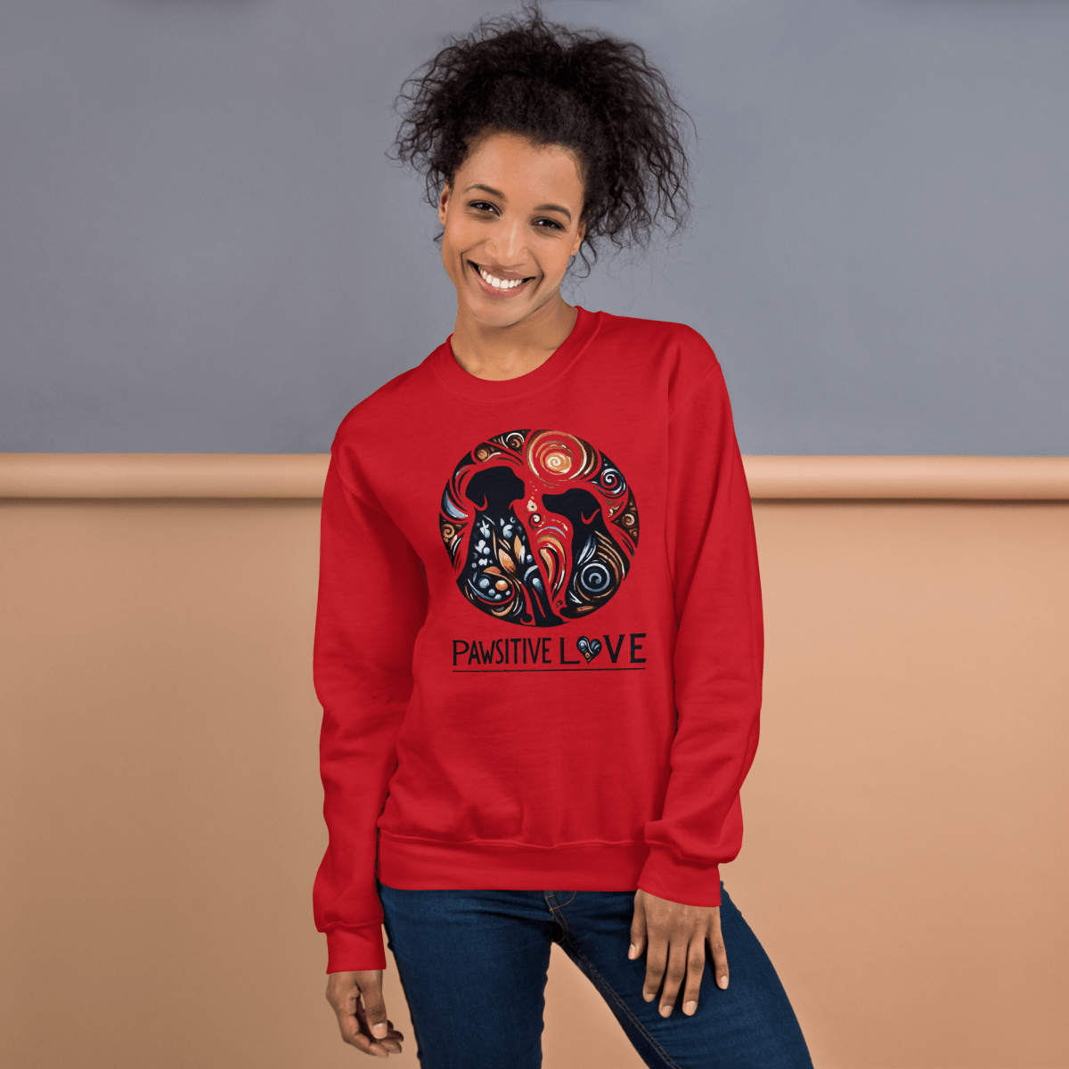 Swirl of Pawsitivity - Preshrunk Sweatshirt - Preshrunk Sweatshirt - Speak Up 4 Paws